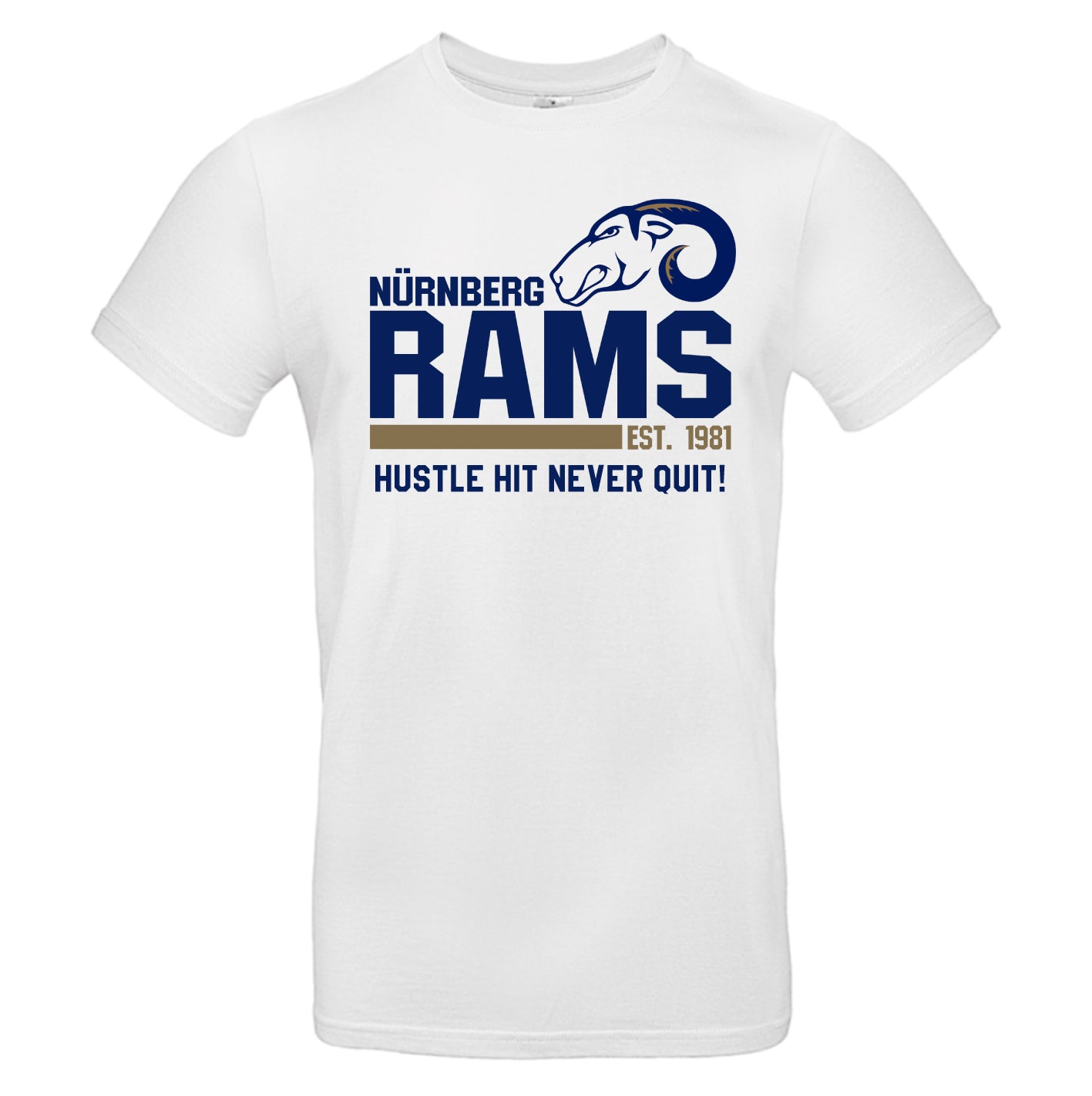 Rams Hustle Hit Never Quit T-Shirt