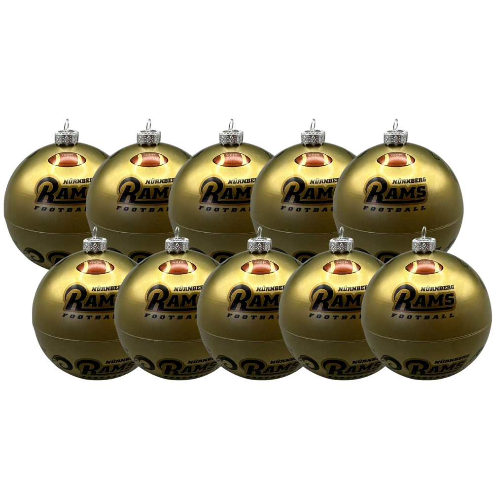 Goldene Rams Weinachtskugeln