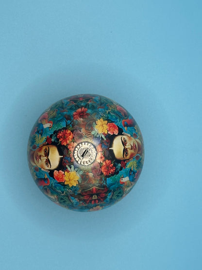 Blaue Frida Kahlo Weihnachtskugeln