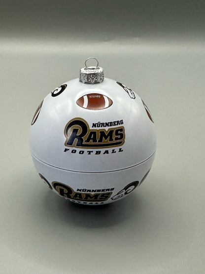 Weiße Rams Weinachtskugeln