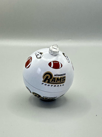 Weiße Rams Weinachtskugeln