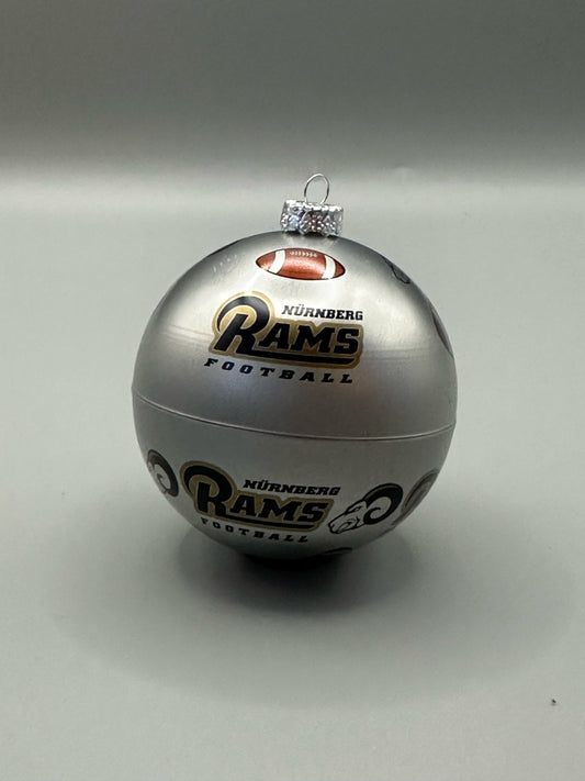 Silberne Rams Weinachtskugeln